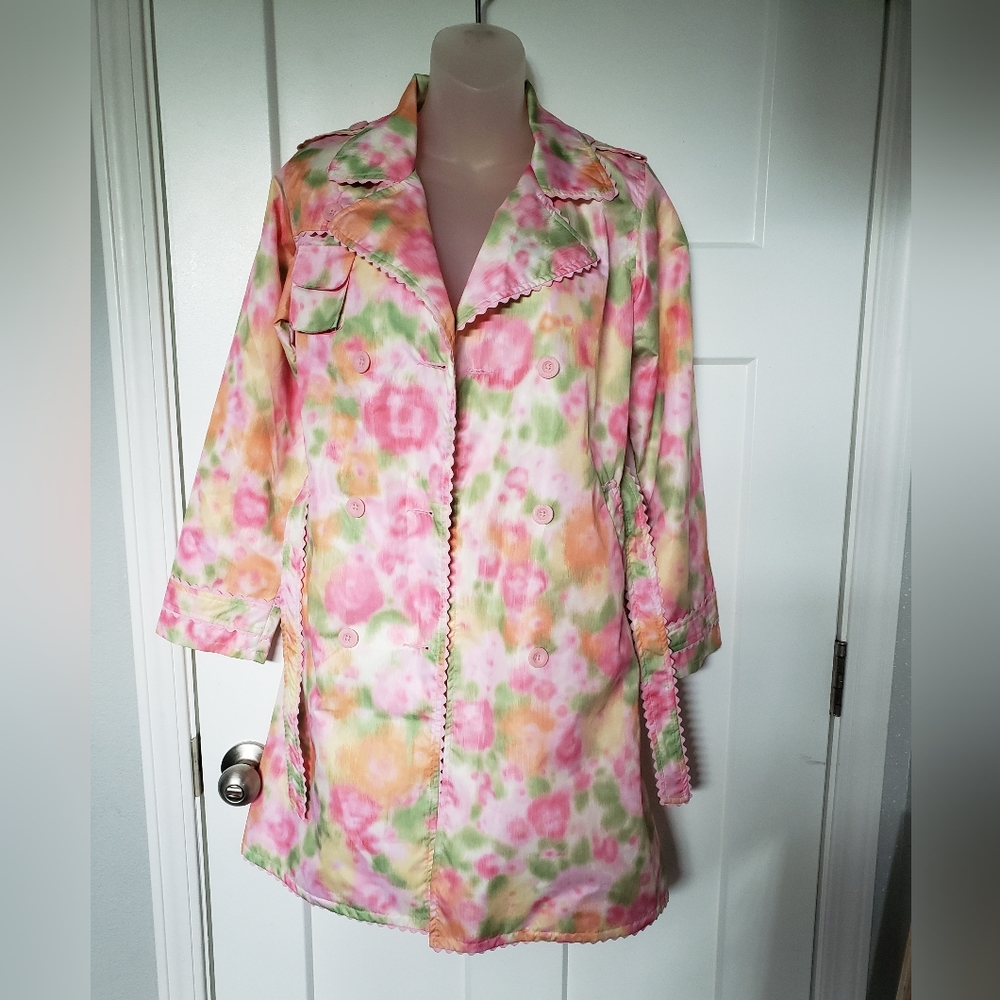 Tye-dye raincoat